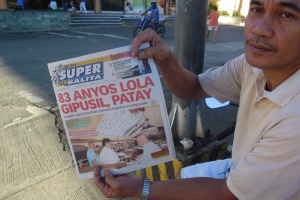 Cebu newspaper front page. Dunno WTF that says.